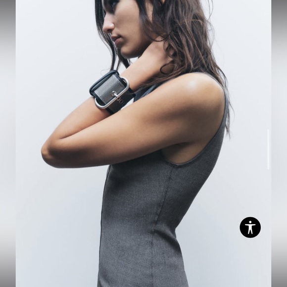 Zara Grey Seamed Dress - Picture 5 of 9